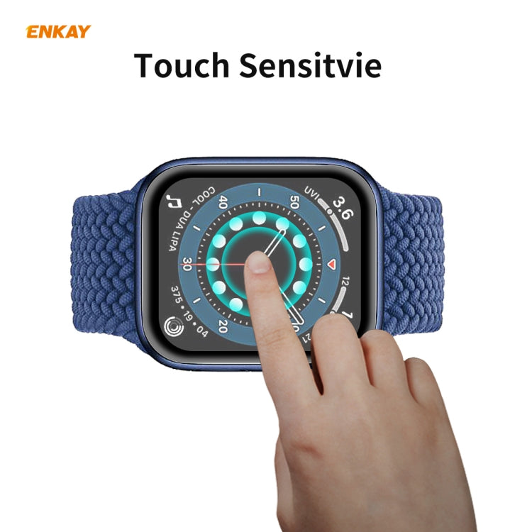 For Apple Watch 6/5/4/SE 40mm ENKAY Hat-Prince 0.2mm 9H Surface Hardness 3D Explosion-proof Aluminum Alloy Edge Full Screen Tempered Glass Screen Film - Watch Cases by ENKAY | Online Shopping UK | buy2fix