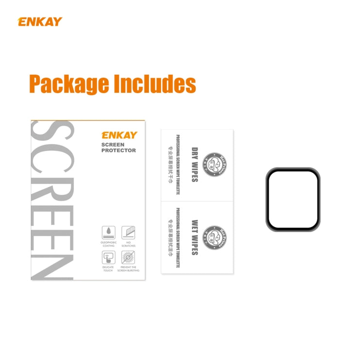 For Apple Watch 6/5/4/SE 40mm ENKAY Hat-Prince 0.2mm 9H Surface Hardness 3D Explosion-proof Aluminum Alloy Edge Full Screen Tempered Glass Screen Film - Watch Cases by ENKAY | Online Shopping UK | buy2fix