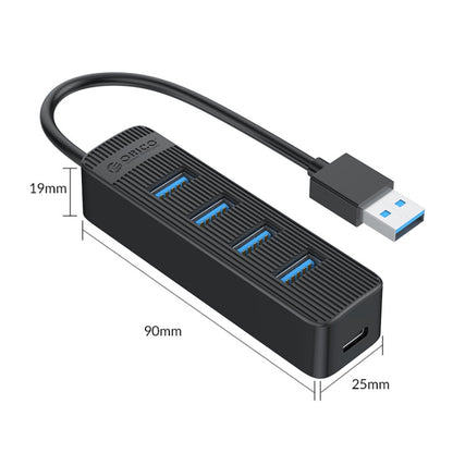 ORICO TWU3-4A-BK 4-Port USB 3.0 HUB - USB 3.0 HUB by ORICO | Online Shopping UK | buy2fix