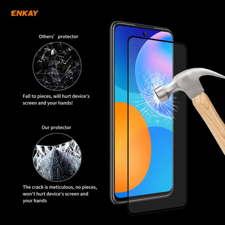 For Huawei P Smart 2021 5 PCS ENKAY Hat-Prince Full Glue 0.26mm 9H 2.5D Tempered Glass Full Coverage Film - Huawei Tempered Glass by PINWUYO | Online Shopping UK | buy2fix