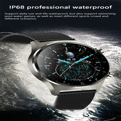 E13 1.28 inch IPS Color Screen Smart Watch, IP68 Waterproof, Silicone Watchband,Support Heart Rate Monitoring/Blood Pressure Monitoring/Blood Oxygen Monitoring/Sleep Monitoring(Silver) - Smart Wear by buy2fix | Online Shopping UK | buy2fix