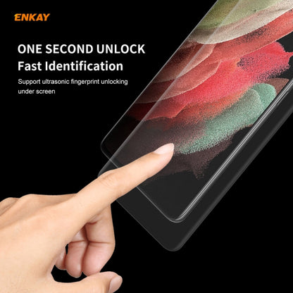 For Samsung Galaxy S21 Ultra 5G ENKAY Hat-Prince 3D Full Screen PET Curved Hot Bending HD Screen Protector Soft Film(Transparent) - For Samsung by ENKAY | Online Shopping UK | buy2fix