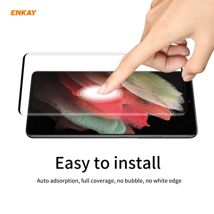 For Samsung Galaxy S21 Ultra 1pc ENKAY Hat-Prince 0.26mm 9H 3D Explosion-proof Full Screen Curved Heat Bending Tempered Glass Film - Galaxy S21 Ultra 5G Tempered Glass by ENKAY | Online Shopping UK | buy2fix