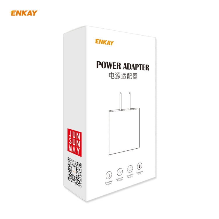 ENKAY Hat-Prince 20W PD Type-C + QC 3.0 USB Fast Charging Travel Charger Power Adapter with Fast Charge Data Cable, US Plug(With 8 Pin Cable) - Apple Accessories by ENKAY | Online Shopping UK | buy2fix