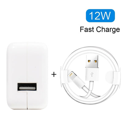 12W USB Charger + USB to 8 Pin Data Cable for iPad / iPhone / iPod Series, US Plug - USB Charger by buy2fix | Online Shopping UK | buy2fix