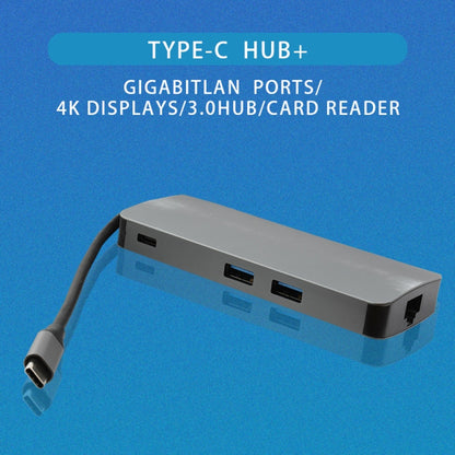 WS-11 8 in 1 Type-C to HDMI + VGA + SD + TF + RJ45 + PD + 2 x USB3.0 HUB Adapter Converter - Computer & Networking by buy2fix | Online Shopping UK | buy2fix