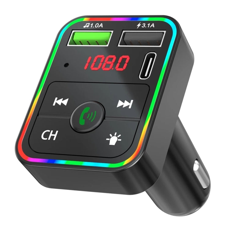 F2 Car FM Transmitter MP3 USB Charger Player with LED Backlight FM Transmitter with Bluetooth Transmitter Car Player Kit - Bluetooth Car Kits by buy2fix | Online Shopping UK | buy2fix