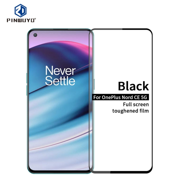 For OnePlus Nord CE 5G PINWUYO 9H 2.5D Full Screen Tempered Glass Film(Black) - OnePlus Tempered Glass by PINWUYO | Online Shopping UK | buy2fix