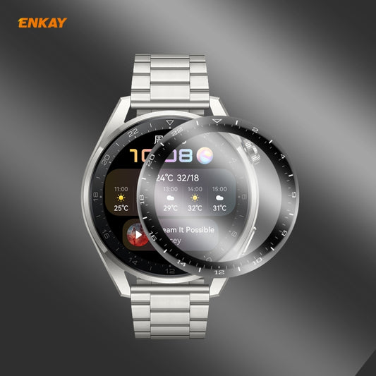 1 PC For Huawei WATCH 3 Pro 48mm ENKAY Hat-Prince 3D Full Coverage Soft PC Edge + PMMA HD Screen Protector Film - Screen Protector by ENKAY | Online Shopping UK | buy2fix