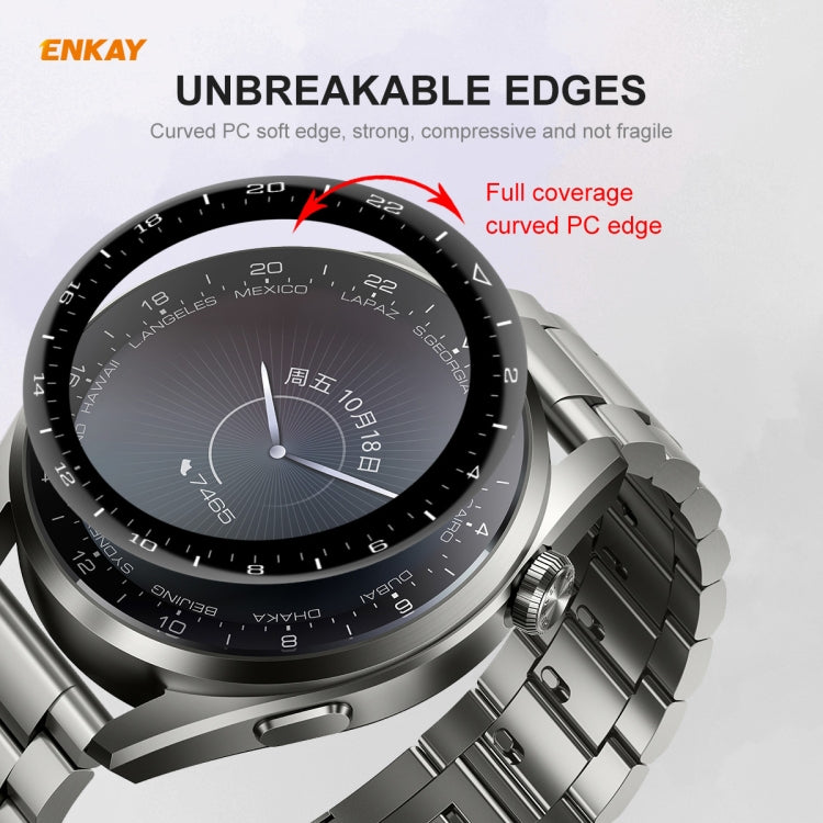 10 PCS For Huawei WATCH 3 Pro 48mm ENKAY Hat-Prince 3D Full Coverage Soft PC Edge + PMMA HD Screen Protector Film - Screen Protector by ENKAY | Online Shopping UK | buy2fix