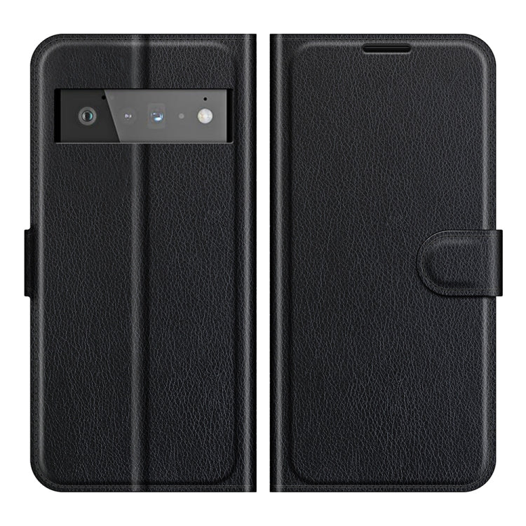 For Google Pixel 6 Pro Litchi Texture Horizontal Flip Protective Case with Holder & Card Slots & Wallet(Black) - Google Cases by buy2fix | Online Shopping UK | buy2fix