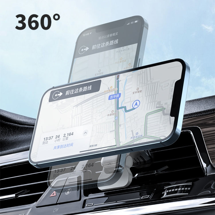 W-987 Magnetic Suction 15W Wireless Charger Car Air Outlet Bracket for iPhone and other Smart Phones(White) - In Car by buy2fix | Online Shopping UK | buy2fix
