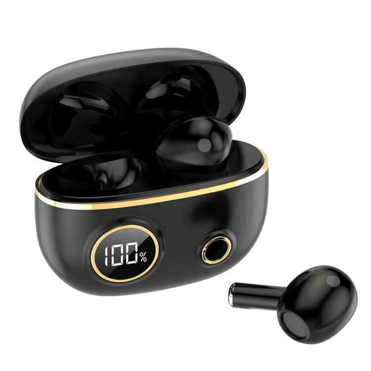 PRO100 TWS Bluetooth 5.2 Noise Canceling Waterproof Earphones 9D Stereo Sports Headphone with Charging Case(Black) - Bluetooth Earphone by buy2fix | Online Shopping UK | buy2fix