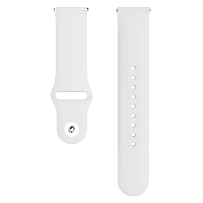 Monochrome Silicone Watch Band For Samsung Galaxy Watch Active 20mm(White) - Smart Wear by buy2fix | Online Shopping UK | buy2fix