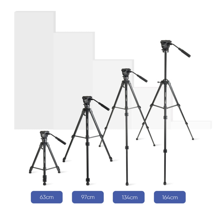 YUNTENG VCT-998 Aluminum Tripod Mount with Fluid Drag Head - Camera Accessories by buy2fix | Online Shopping UK | buy2fix