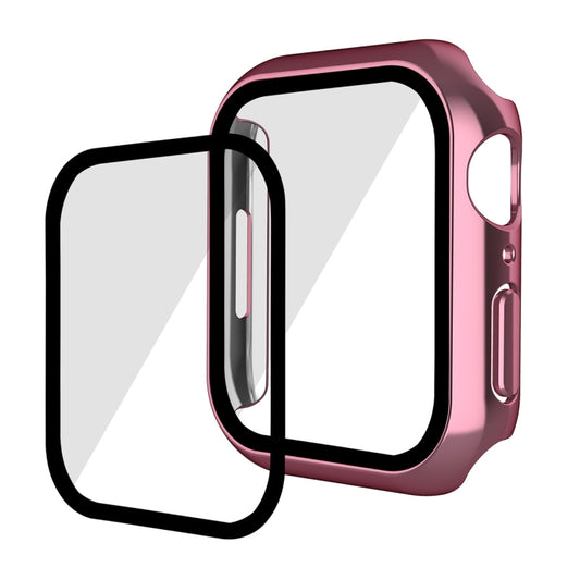 For Apple Watch Series 8 / 7 41mm ENKAY Hat-Prince 2 in 1 PC Frame + 9H Tempered Glass Case(Pink) - Watch Cases by ENKAY | Online Shopping UK | buy2fix