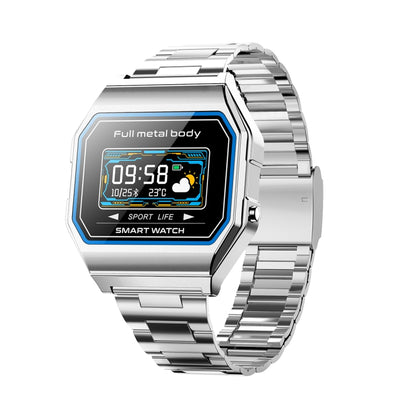 KW18  IP67 0.96 inch Steel Watchband Color Screen Smart Watch(Silver) - Smart Wear by buy2fix | Online Shopping UK | buy2fix