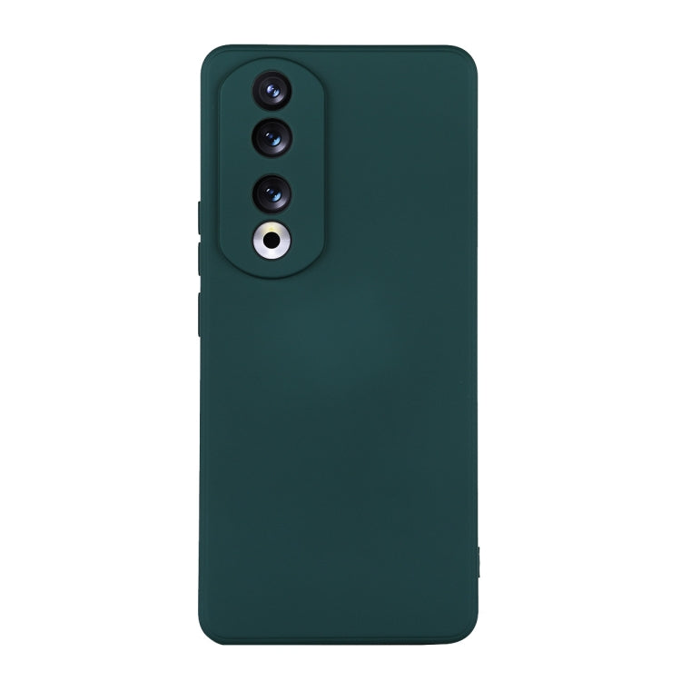 For Honor 90 Pro ENKAY Liquid Silicone Soft Shockproof Phone Case(Dark Green) - Honor Cases by ENKAY | Online Shopping UK | buy2fix