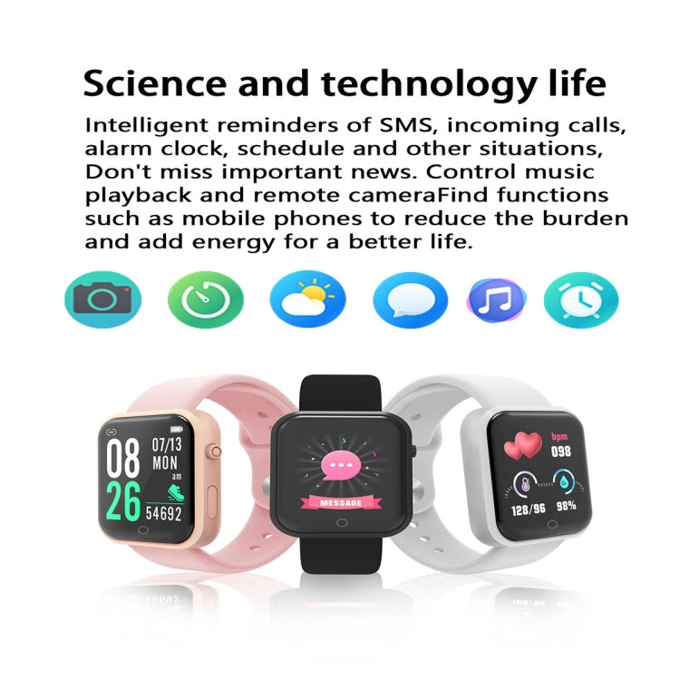 D20L 1.3 inch IP67 Waterproof Color Screen Smart Watch(White) - Smart Wear by buy2fix | Online Shopping UK | buy2fix