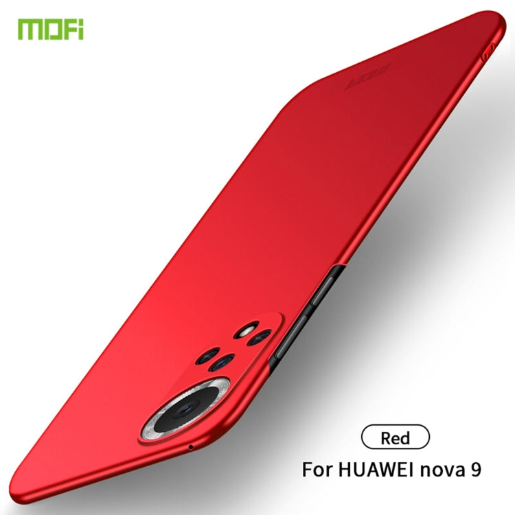 For Huawei Nova 9 MOFI Frosted PC Ultra-thin Hard Phone Case(Red) - Huawei Cases by MOFI | Online Shopping UK | buy2fix