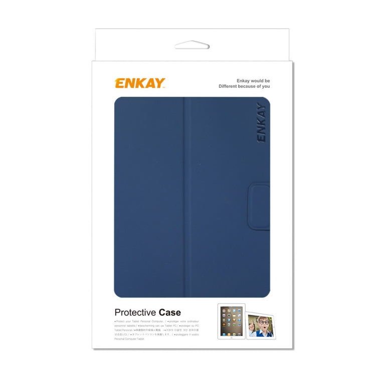 For iPad mini 2024 / mini 6 ENKAY Leather Stand Smart Tablet Case(Black) - iPad mini 6 Cases by ENKAY | Online Shopping UK | buy2fix