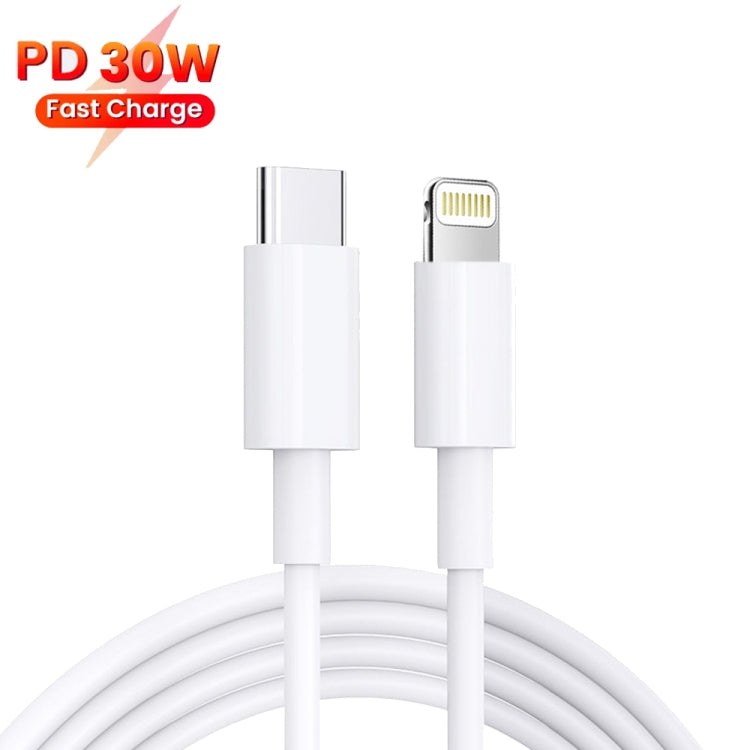 PD 35W Dual USB-C / Type-C Ports Charger with 2m Type-C to 8 Pin Data Cable, EU Plug - Apple Accessories by buy2fix | Online Shopping UK | buy2fix