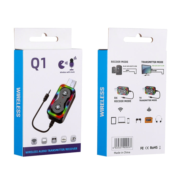 Q1 USB Bluetooth 5.3 Audio Receiver Transmitter Bluetooth Adapter - In Car by buy2fix | Online Shopping UK | buy2fix