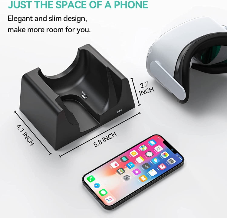 For Oculus Quest 2 VR Charging Stand VR Accessories Host Storage Bracket Charging Stand - Consumer Electronics by buy2fix | Online Shopping UK | buy2fix