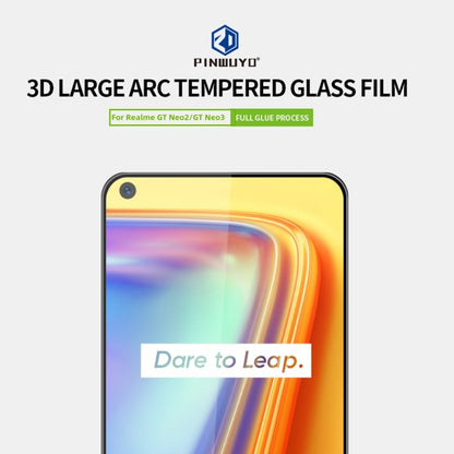 For Realme GT Neo2 / GT Neo3 PINWUYO 9H 3D Full Screen Explosion-proof Tempered Glass Film(Black) - Realme Tempered Glass by PINWUYO | Online Shopping UK | buy2fix