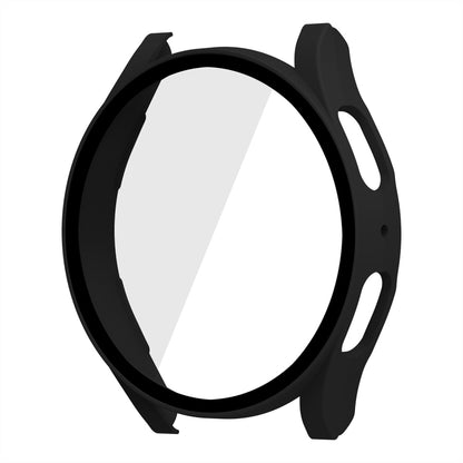 For Samsung Galaxy Watch5 44mm ENKAY Hat-Prince Full Coverage PC Frame + 9H Tempered Glass Case(Black) - Watch Cases by ENKAY | Online Shopping UK | buy2fix