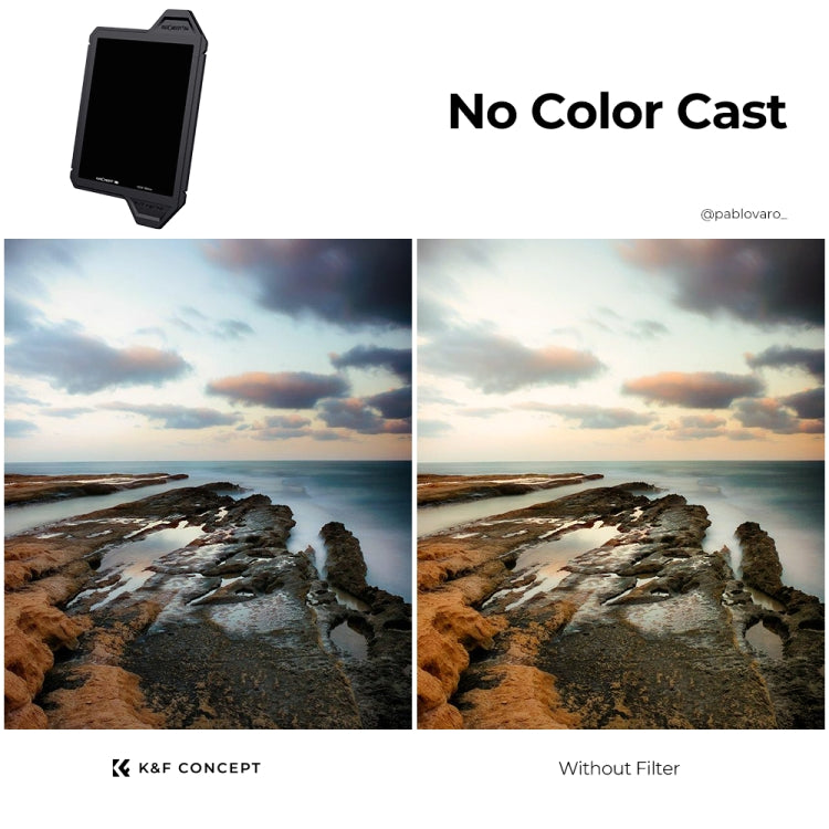 K&F CONCEPT SKU.1873 Full Color ND64 Square Filter ND Filter with Frame - Camera Accessories by K&F | Online Shopping UK | buy2fix