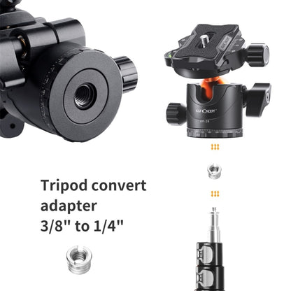 K&F CONCEPT KF31.023V3 360 Degree Rotating Panoramic Metal Tripod Ball Head with 1/4 Inch Quick Release Plate - Other Accessories by K&F | Online Shopping UK | buy2fix