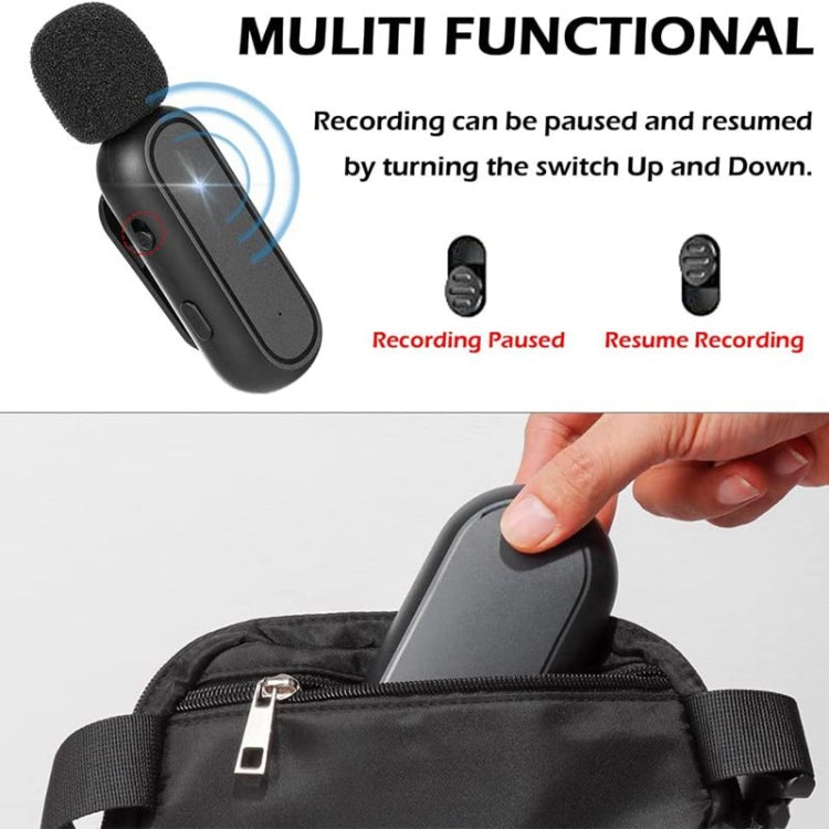 Wireless Lavalier Noise Reduction Microphone USB-C Clip On Microphone with Charging Case - Consumer Electronics by buy2fix | Online Shopping UK | buy2fix
