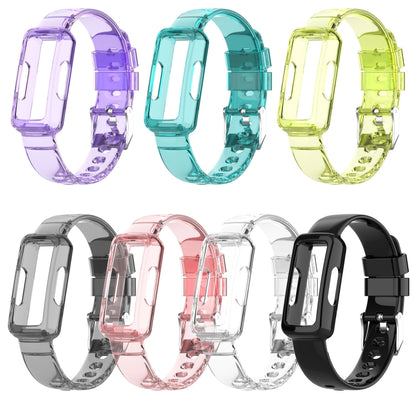 For Fitbit Inspire 3 TPU Integrated Watch Band(Transparent Black) - Watch Bands by buy2fix | Online Shopping UK | buy2fix