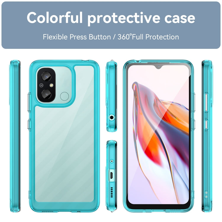 For Xiaomi Redmi 12C Colorful Series Acrylic + TPU Phone Case(Transparent Blue) - Xiaomi Cases by buy2fix | Online Shopping UK | buy2fix