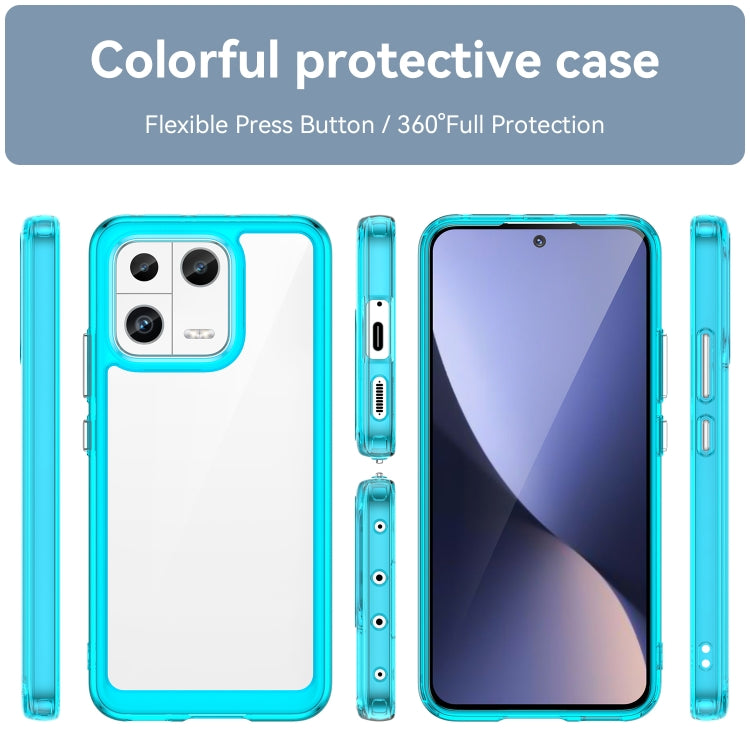 For Xiaomi 13 Colorful Series Acrylic + TPU Phone Case(Transparent Blue) - 13 Cases by buy2fix | Online Shopping UK | buy2fix