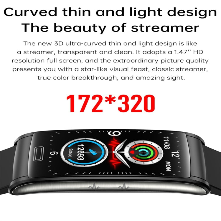 E600 1.47 inch Color Screen Smart Watch Silicone Strap Support Heart Rate Monitoring / Blood Pressure Monitoring(Red) - Smart Wear by buy2fix | Online Shopping UK | buy2fix