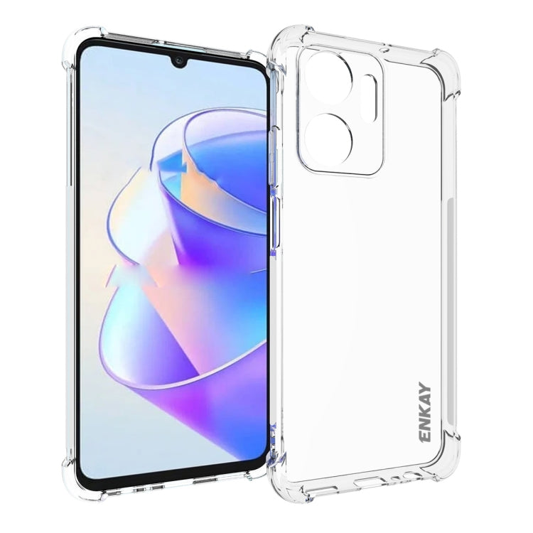 For Honor X7A 4G Global ENKAY Hat-Prince Clear TPU Shockproof Phone Case - Honor Cases by ENKAY | Online Shopping UK | buy2fix