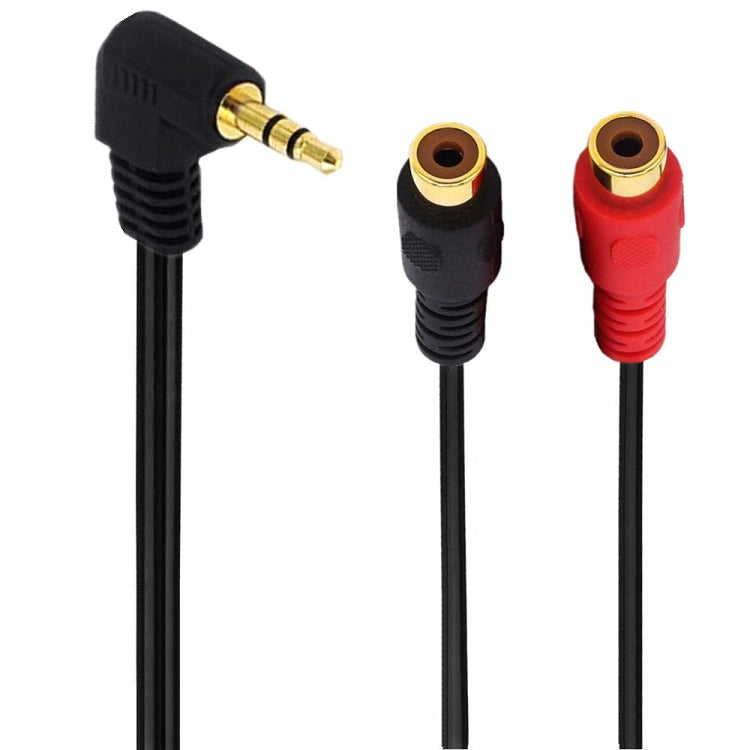 JUNSUNMAY 3.5mm Male Elbow to Dual RCA Stereo Audio Cable Adapter 20cm -  by JUNSUNMAY | Online Shopping UK | buy2fix