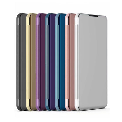 For Xiaomi Poco X5 Plated Mirror Horizontal Flip Leather Case with Holder(Purple Blue) - Xiaomi Cases by buy2fix | Online Shopping UK | buy2fix