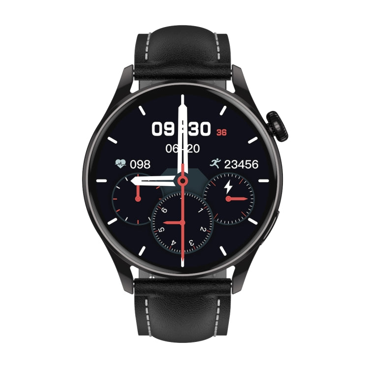 Q3 Max 1.36 inch Color Screen Smart Watch,Leather Strap,Support Heart Rate Monitoring / Blood Pressure Monitoring(Black) - Smart Wear by buy2fix | Online Shopping UK | buy2fix