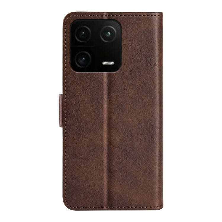For Xiaomi 13 Pro Dual-side Magnetic Buckle Leather Phone Case(Brown) - 13 Pro Cases by buy2fix | Online Shopping UK | buy2fix