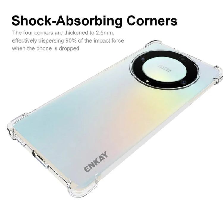 For Honor X40 5G / X9a 5G / Magic5 Lite 5G ENKAY Hat-Prince Transparent TPU Shockproof Phone Case with Glass Film - Honor Cases by ENKAY | Online Shopping UK | buy2fix