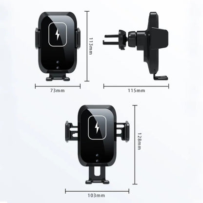 X11 Three Axle Linkage 15W Smart Touch Automatic Retractable Clip Fast Charging Wireless Car Chargers, Specification:Standard With Dashboard Bracket - Wireless Charger Holders by buy2fix | Online Shopping UK | buy2fix