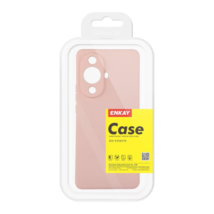 For Huawei Nova 11 ENKAY Liquid Silicone Phone Case with Tempered Glass Film(Dark Green) - Huawei Cases by ENKAY | Online Shopping UK | buy2fix
