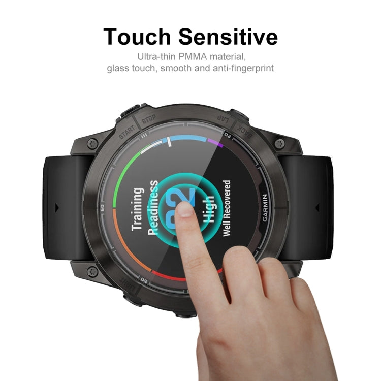 For Garmin Fenix 7X Pro 10pcs ENKAY 3D Full Coverage Soft PC Edge PMMA HD Screen Protector Film - Screen Protector by ENKAY | Online Shopping UK | buy2fix