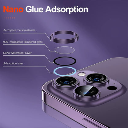 For iPhone 15 Pro / 15 Pro Max ENKAY AR Anti-reflection Camera Lens Glass Full Film(Dark Blue) - iPhone 15 Pro Max Tempered Glass by ENKAY | Online Shopping UK | buy2fix