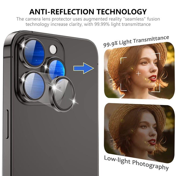 For iPhone 15 Pro / 15 Pro Max ENKAY AR Anti-reflection Camera Lens Glass Full Film(Dark Blue) - iPhone 15 Pro Max Tempered Glass by ENKAY | Online Shopping UK | buy2fix