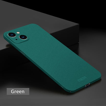 For iPhone 15 MOFI Fandun Series Frosted PC Ultra-thin All-inclusive Phone Case(Green) - iPhone 15 Cases by MOFI | Online Shopping UK | buy2fix