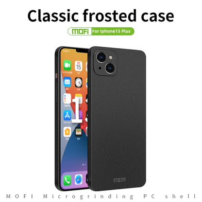 For iPhone 15 Plus  MOFI Fandun Series Frosted PC Ultra-thin All-inclusive Phone Case(Gray) - More iPhone Cases by MOFI | Online Shopping UK | buy2fix